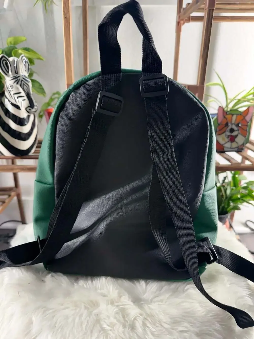 Friends Central Perk Mini Backpack Green Black Checkerboard